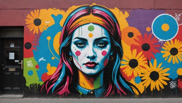 Plongez dans l'univers coloré du tableau street art